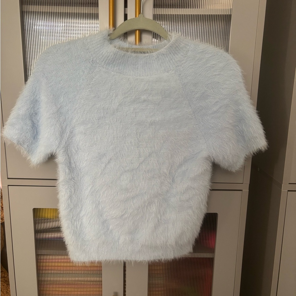 Pilcro Light Blue Fuzzy Sweater